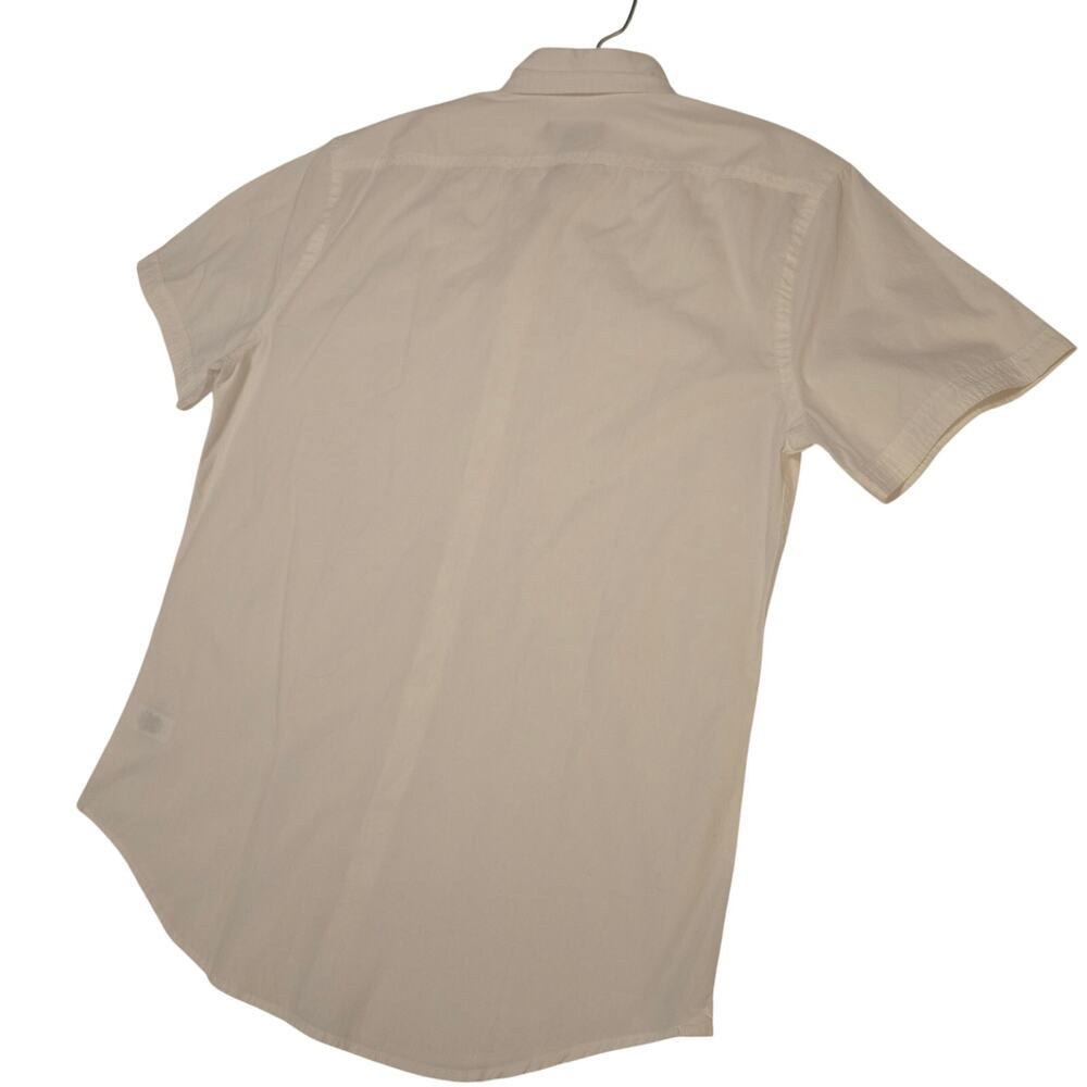 Express Men's M White Short Sleeve Oxford Button Down Casual Shirt New w/ Tags - Picture 8 of 13